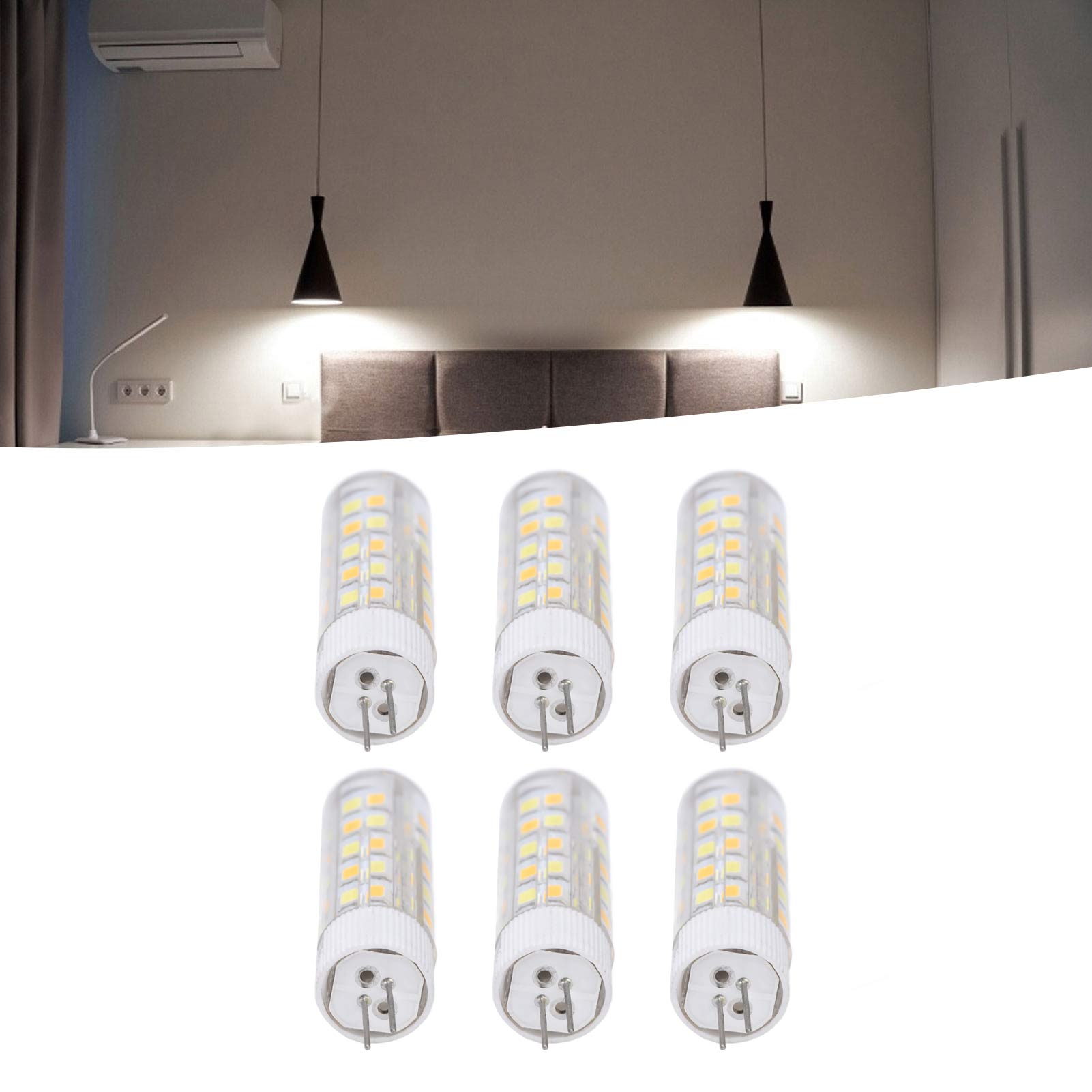 G4-glühbirnen Im 6er-pack, 3w/5w/7w, 32led/52led/64led, Drei Lichtfarben, Für Pendelleuchten, Deckenleuchten, Wandleuchten, Tischlampen Usw., Verkauft Im 6er-pack. G4 7w 64led.
