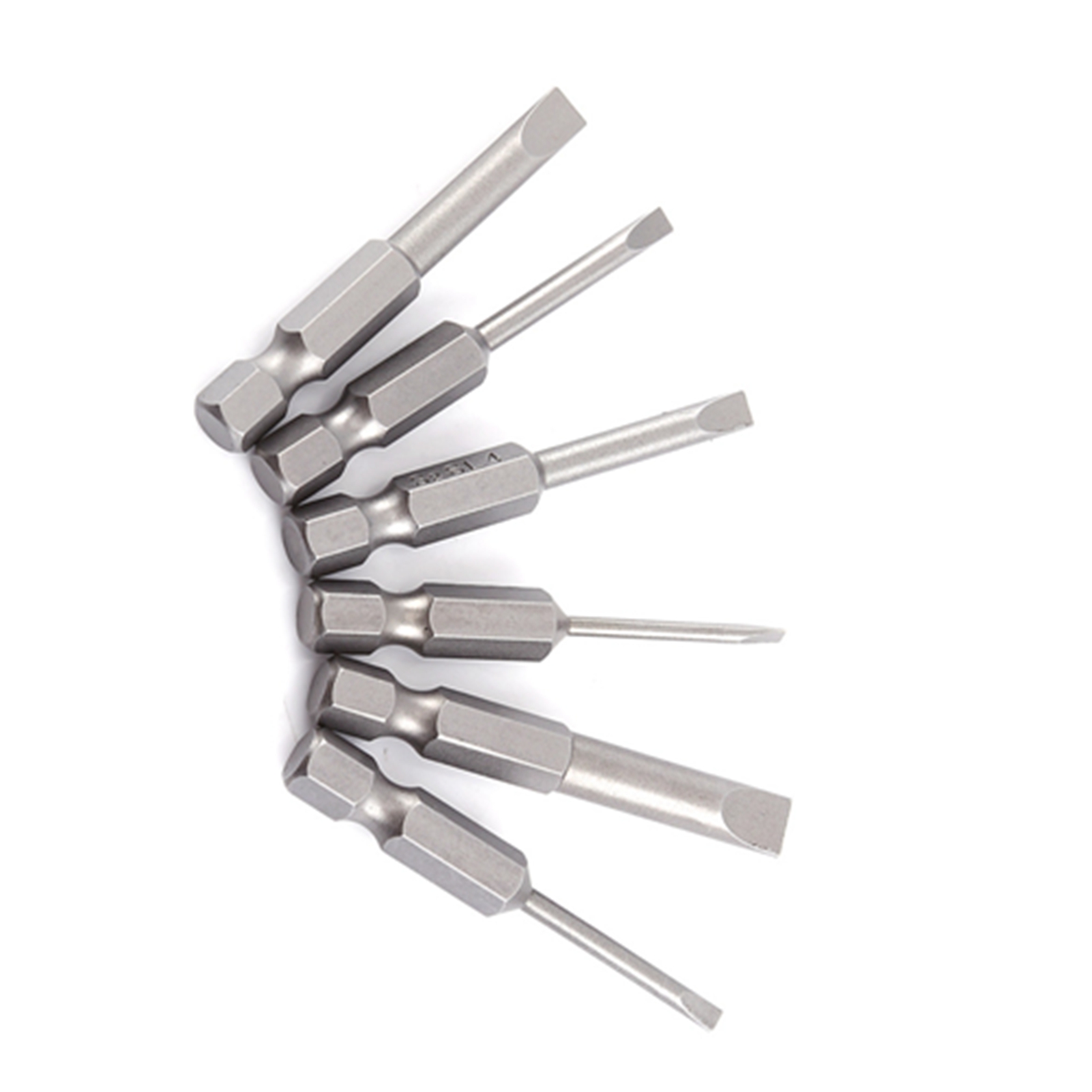 Set Mit 6 Magnetischen Sechskant-schlitzschraubendreherbits, 2–6 Mm