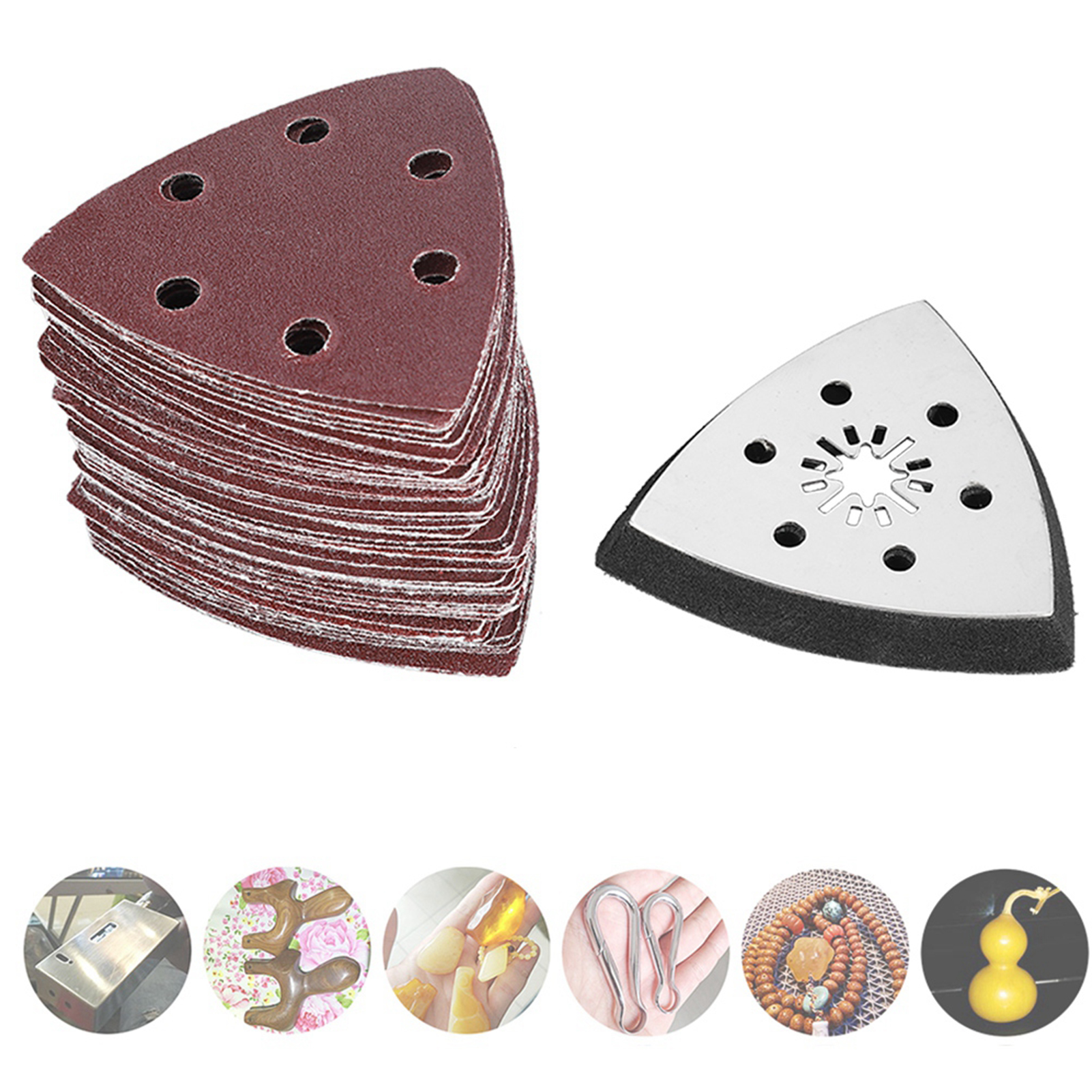 Set Mit 61 Schleifbrettern (90 Mm) Und Schleifpapier