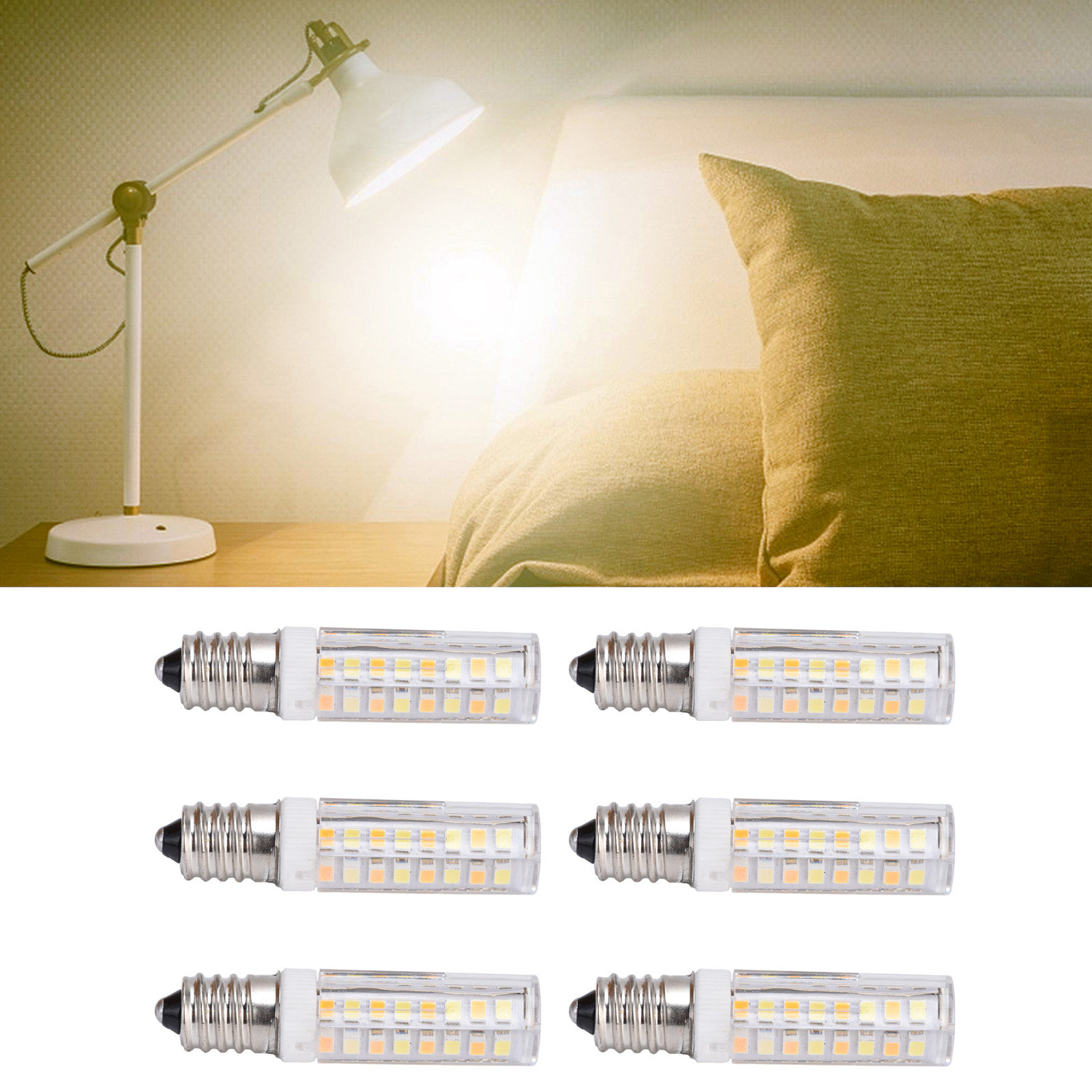 Sechs E14-led-lampen (7 W), Drei Lichtfarben, Für Pendel-, Decken-, Wand- Und Tischleuchten. Auch In Größeren Größen Erhältlich.