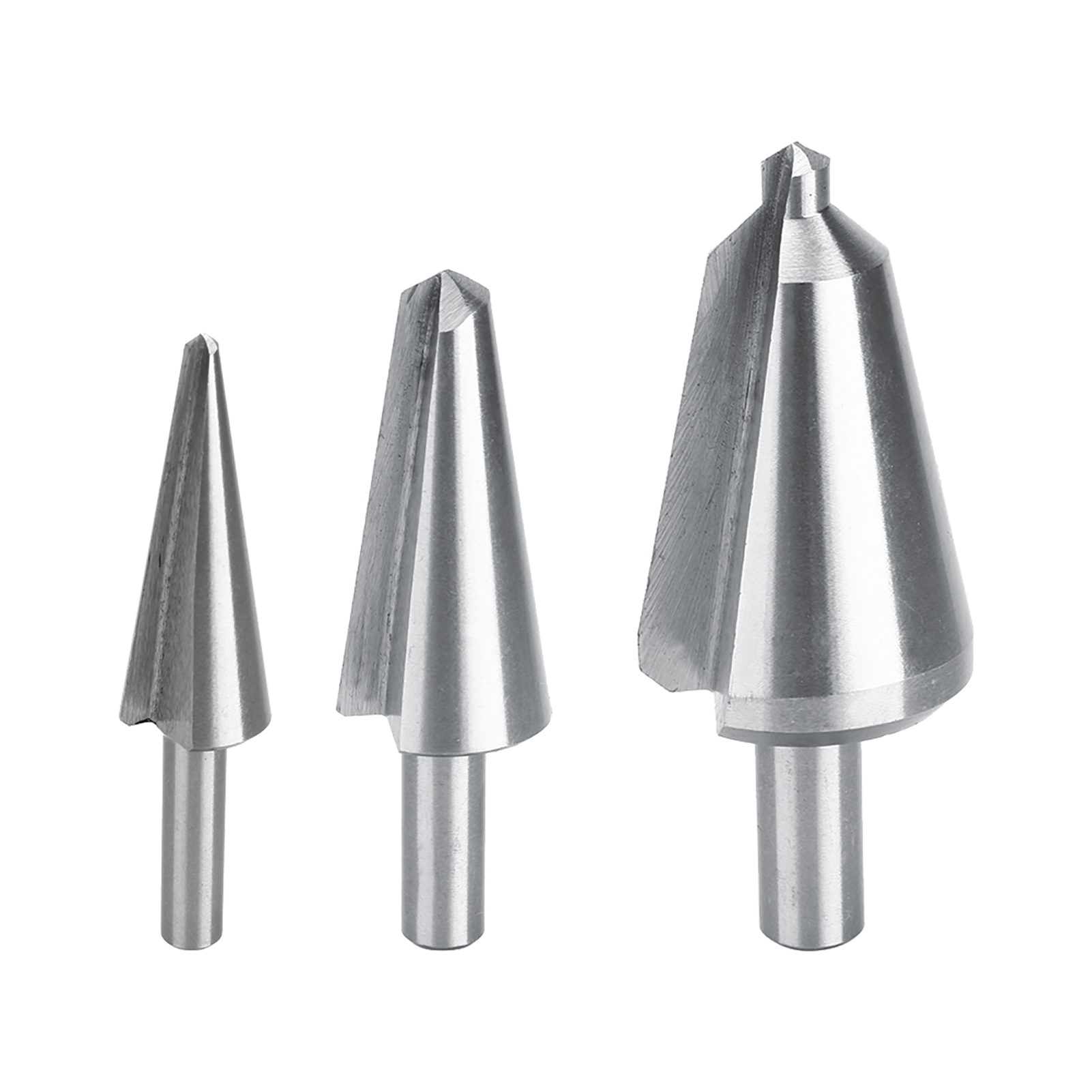 Set Mit 3 Schirmförmigen Bohrern, Pagodenbohrer, Stufenbohrer, 16-30, 5-20, 3-14