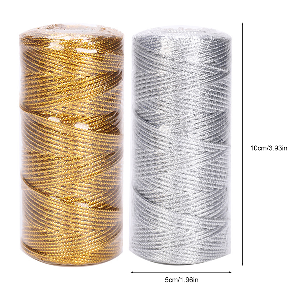 1,5 Mm Gold- Und Silberdraht, 16-adriger, Hohler Flachdraht Aus Gold, Geschenkverpackungsdraht C2-20, 1,5 Mm Gold, 100 M Spule