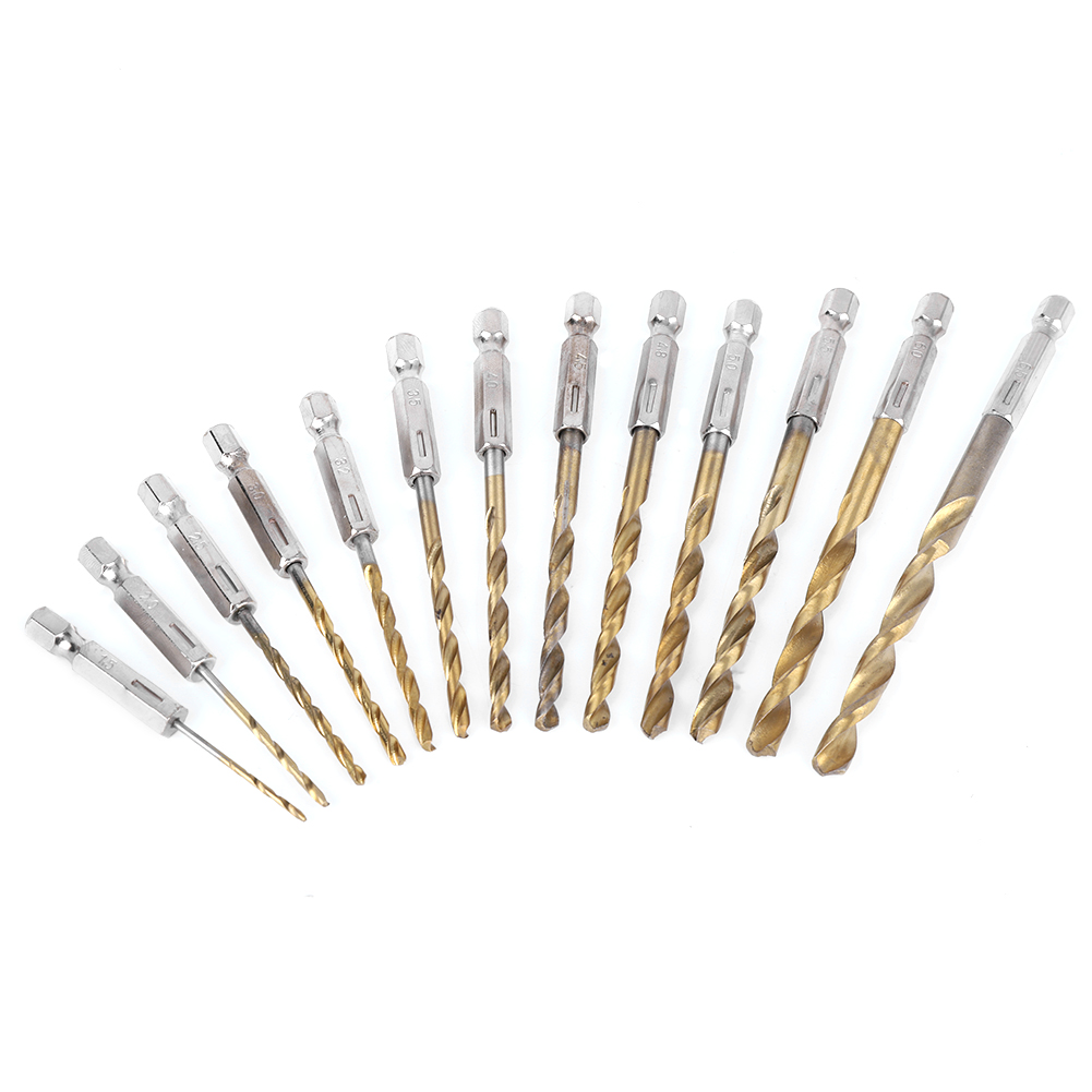 13 Spiralbohrer Mit Sechskantschaft, 1,5–6,5 Mm