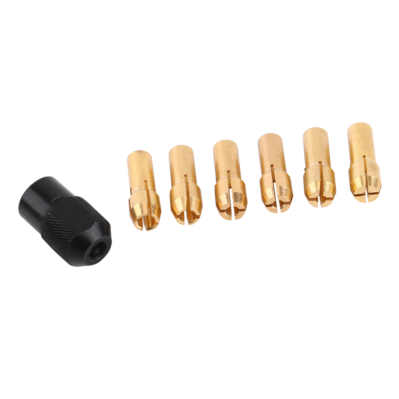 Schwarze Mutter + 6 Messingklammern