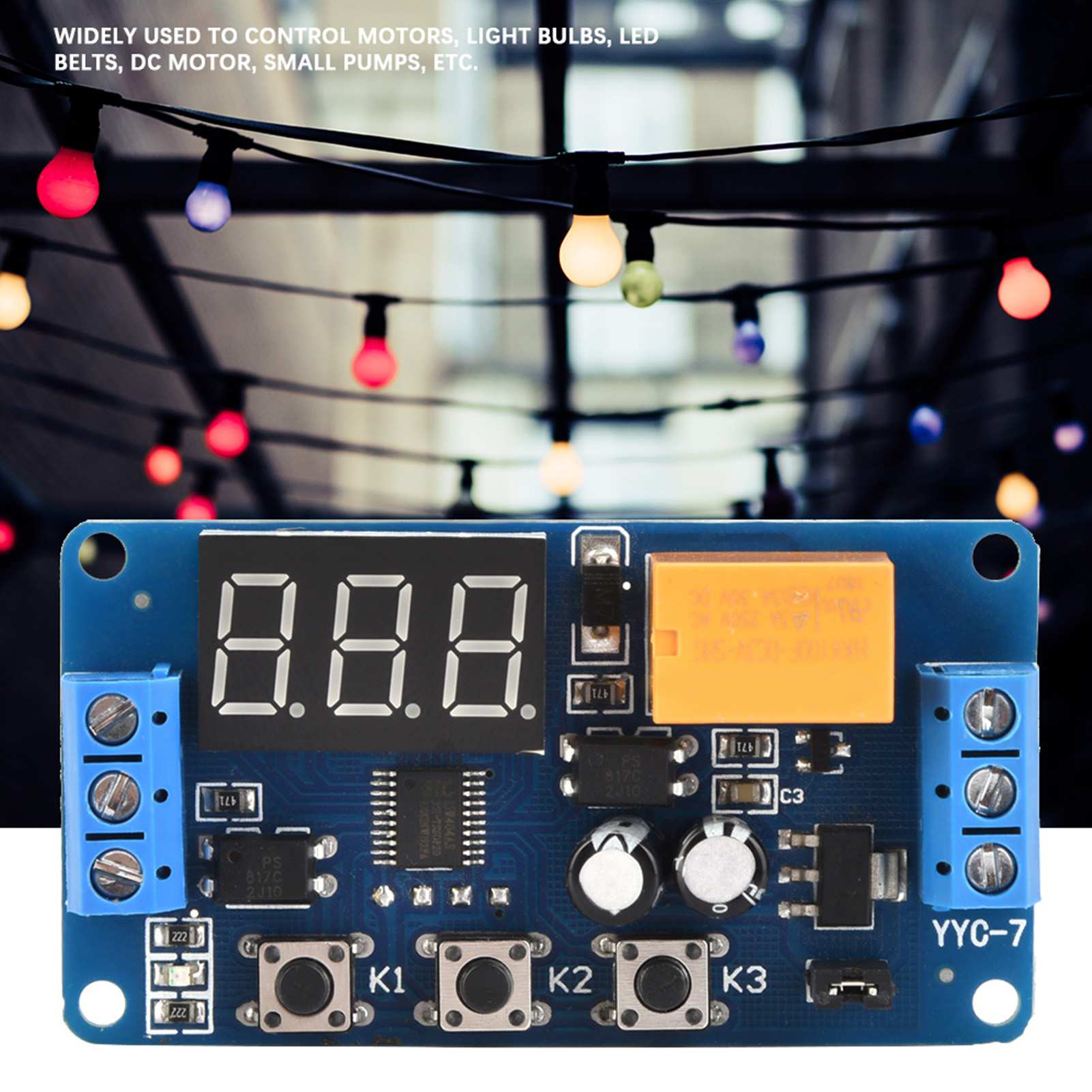 Yyc-7 Zyklisches Zeitverzögerungsrelais, Programmierbarer Timer (3v, 3,7v, 4,5v, 5v, 6v, 7,4v Universell)