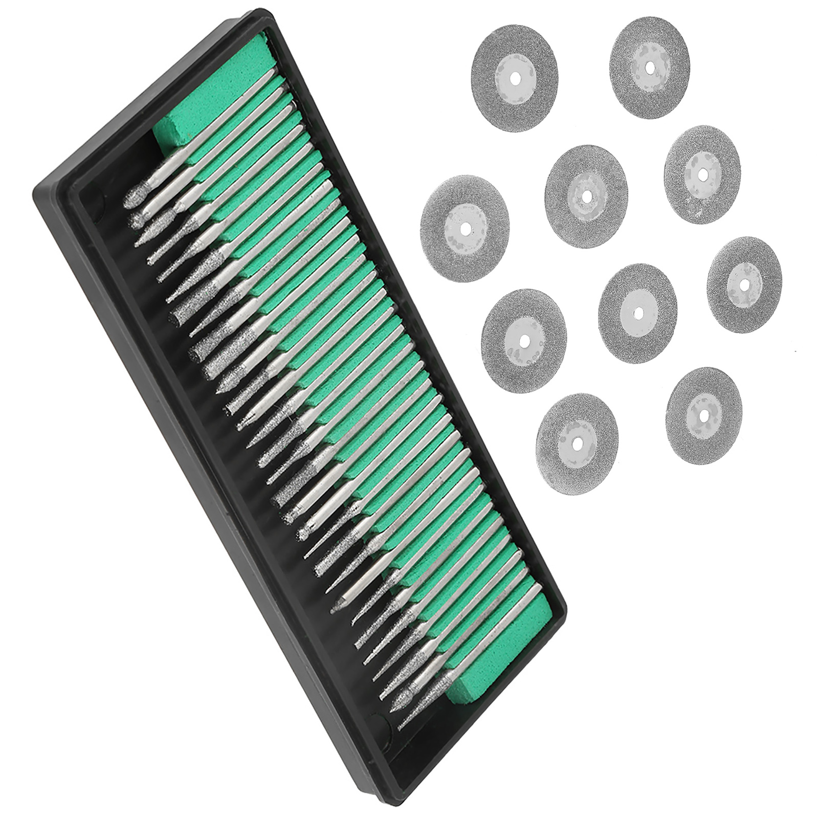 30 Bohrer, 10 Sägeblätter Und 2 Stangen