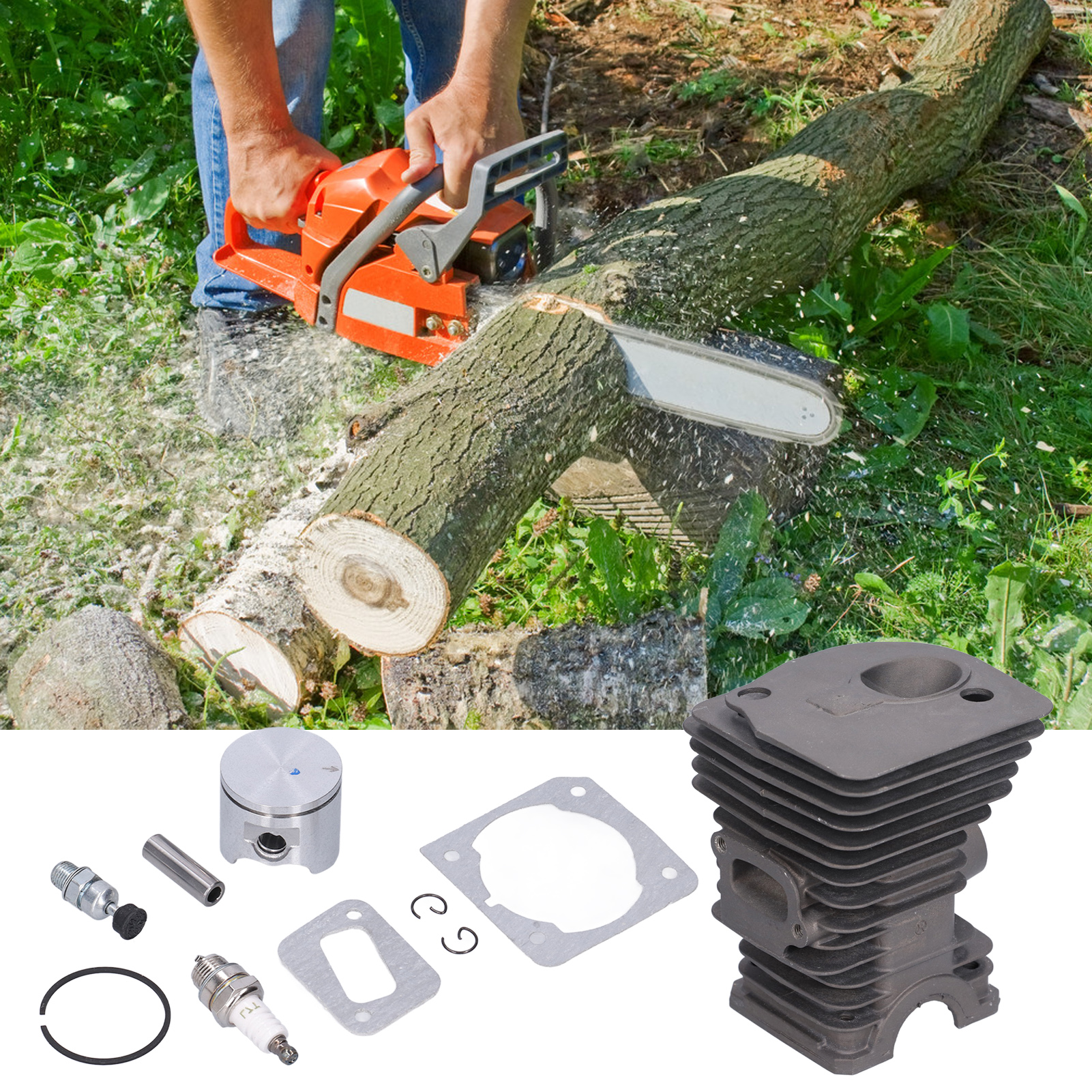 Zylinderkopfdichtung, Druckminderungsventil, Zündkerze, 42-mm-papierdichtung Für Husqvarna 340/345