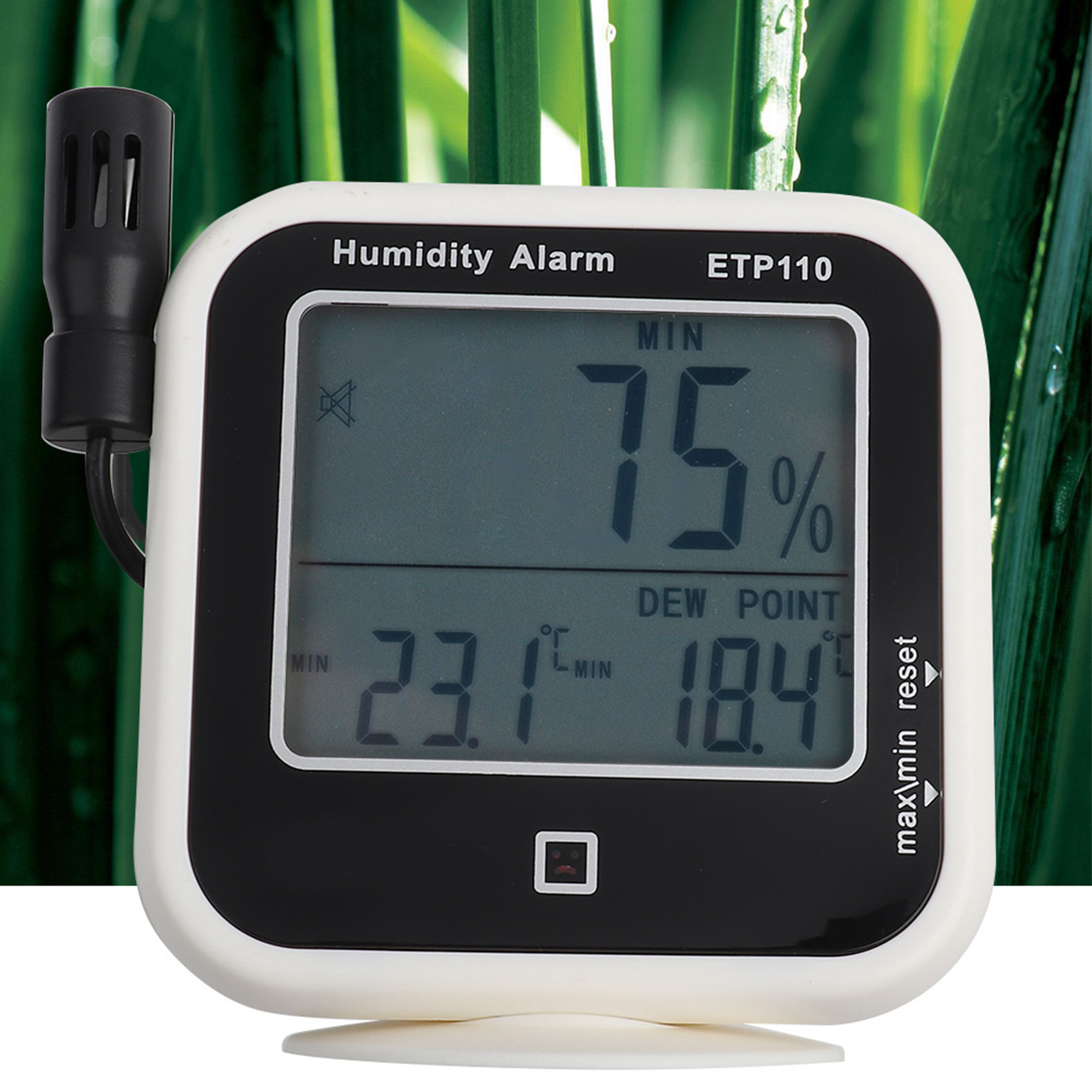 Etp110 Thermometer, Hygrometer Und Taupunktmesser Für Den Heim- Und Laborgebrauch. Batterie Für Den Versand Entfernt.