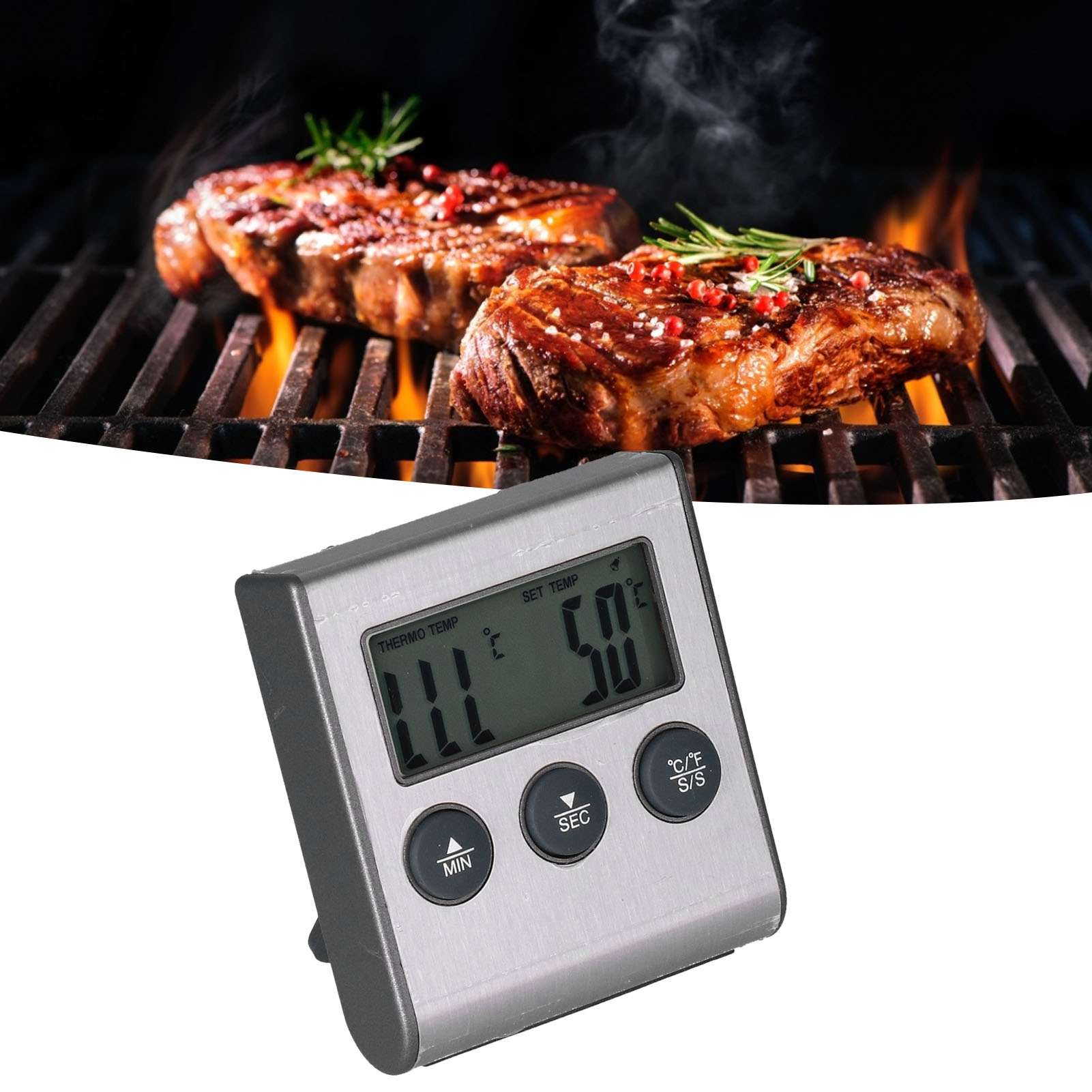 Grillthermometer, Lebensmittelthermometer, Fleischthermometer, Wasserthermometer (batterien Nicht Enthalten)