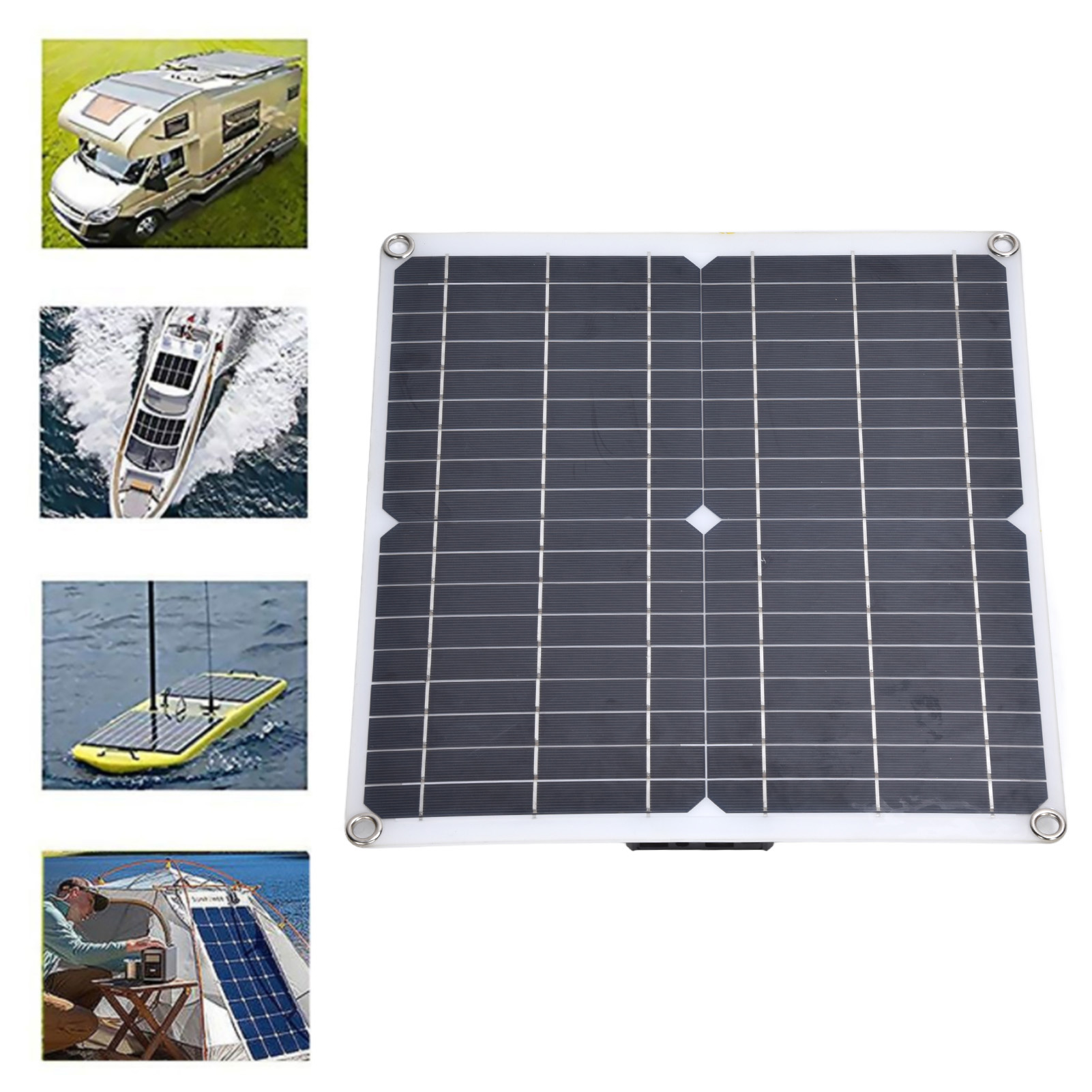 35-w-monokristallines Silizium-solarpanel, 12-v-flex-akkupanel, Autoladegerät, Solarpanel Mit Zwei Usb-anschlüssen Für Den Außenbereich