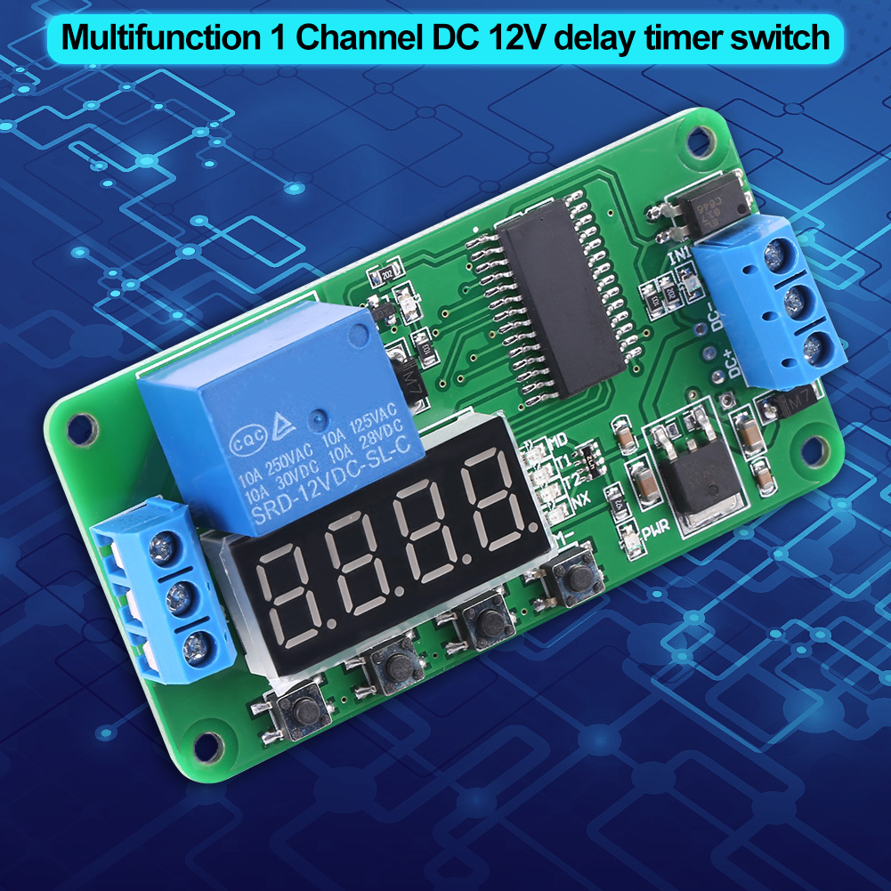 Ce03012v 1-kanal 12v Digitalröhren-multifunktions-zeitverzögerungsrelais Mit Led-timer Und Speicherprogrammierbarer Steuerung Für Smart Homes