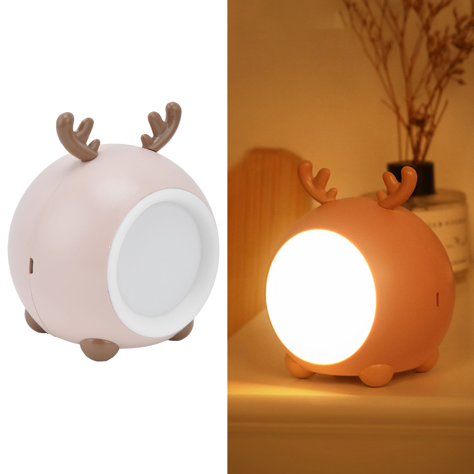 Niedliches Touch-nachtlicht Für Haustiere, Led-nachttischlampe Für Kinder, Nachttischlampe Zum Füttern Von Haustieren, Schlafzimmer-nachtlicht, Usb-wiederaufladbare Tipplampe, Grau