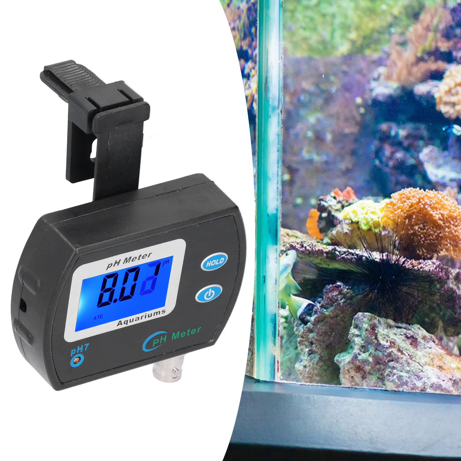 Ph-meter Ph-990 Mit Heller Ph-anzeige Für Die Langzeitüberwachung In Aquarien (uk-standard 220v).