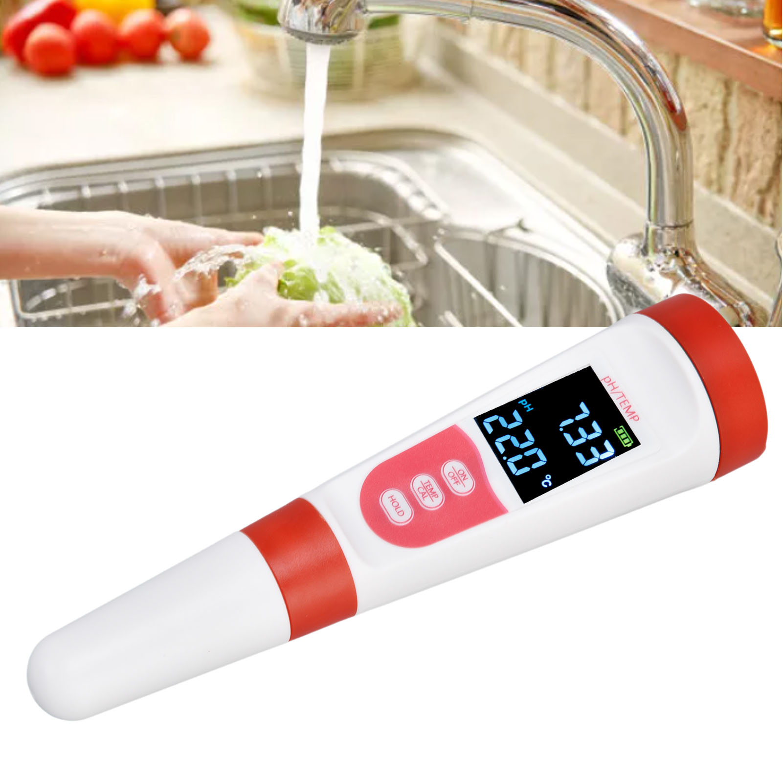 Tragbarer Ph-100 Säure-/basen-tester Für Aquarien – Misst Ph-wert Und Temperatur