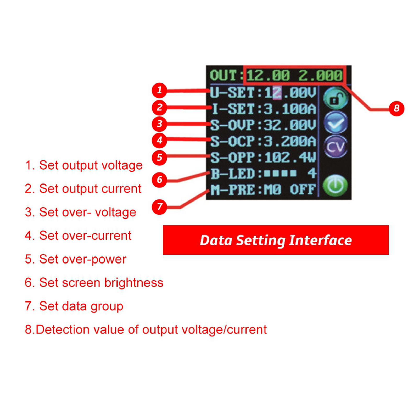 Dps5020 Einstellbares Lcd-digitalnetzteilmodul, Einstellbares Geregeltes Gleichstromnetzteil Für Cnc-maschinen, Modbus-protokollkommunikation