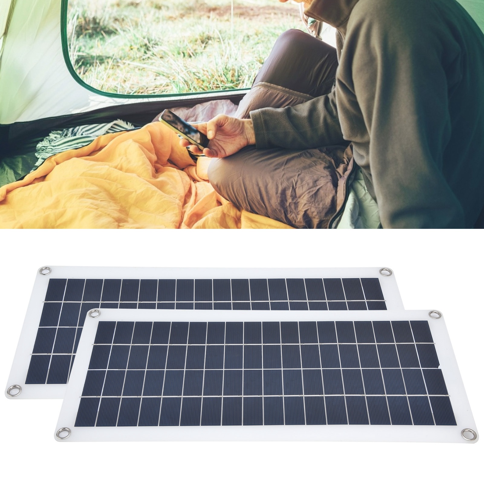 Photovoltaik-set (2 X 10 W) Bestehend Aus Einem Zweizellen-solarmodul, Einem 30-a-laderegler Und Einem 30-a-spannungsregler. Ideal Für Notladung Und Energieerzeugung In Wohnmobilen Oder Booten.
