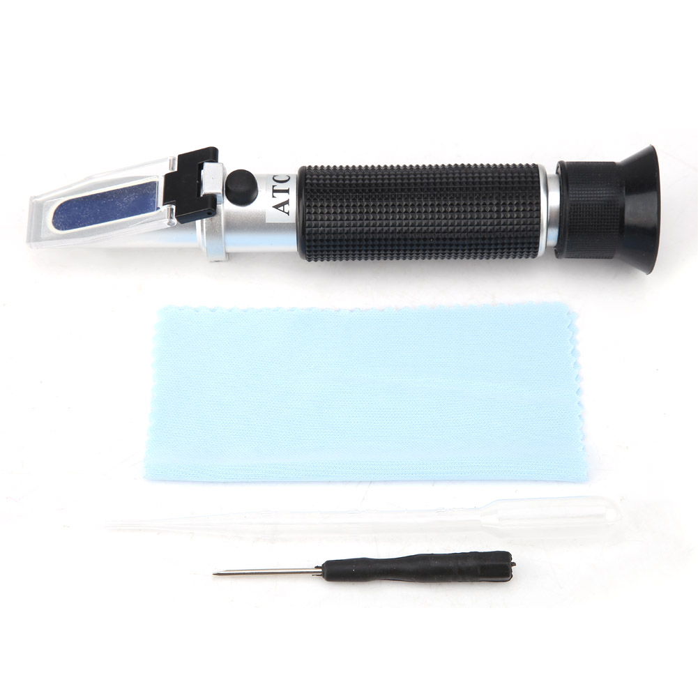 Das Tragbare Refraktometer Rz126 Dient Als Temperaturmesser Für Spirituosen, Salinometer Für Meerwasser Und Urinanalysator Für Tiere. Bitte Verpacken Sie Das Gerät Vor Dem Versand Mit Luftpolsterfolie