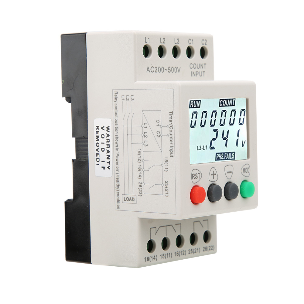 Jvr800-2 Erweiterter Multifunktionaler Spannungs- Und Phasenfolgeschutz Mit Lcd-anzeige, Timer- Und Zählfunktionen