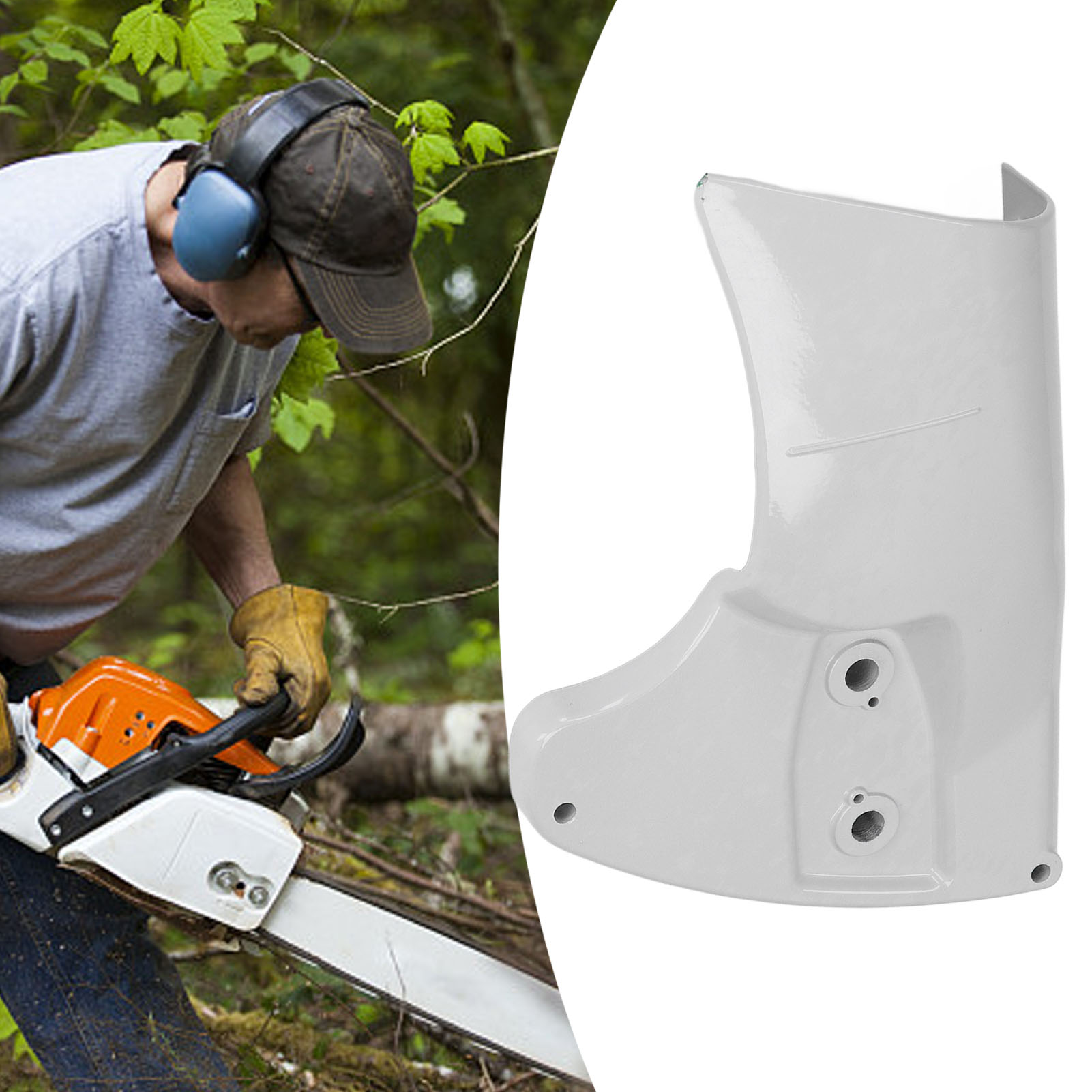 Passend Für Stihl Ms070 Und 090 Kettensägen: Späneschutz, Seitenabdeckung Für Die Kettenführung Und Seitenabdeckung Für Das Kettenrad.