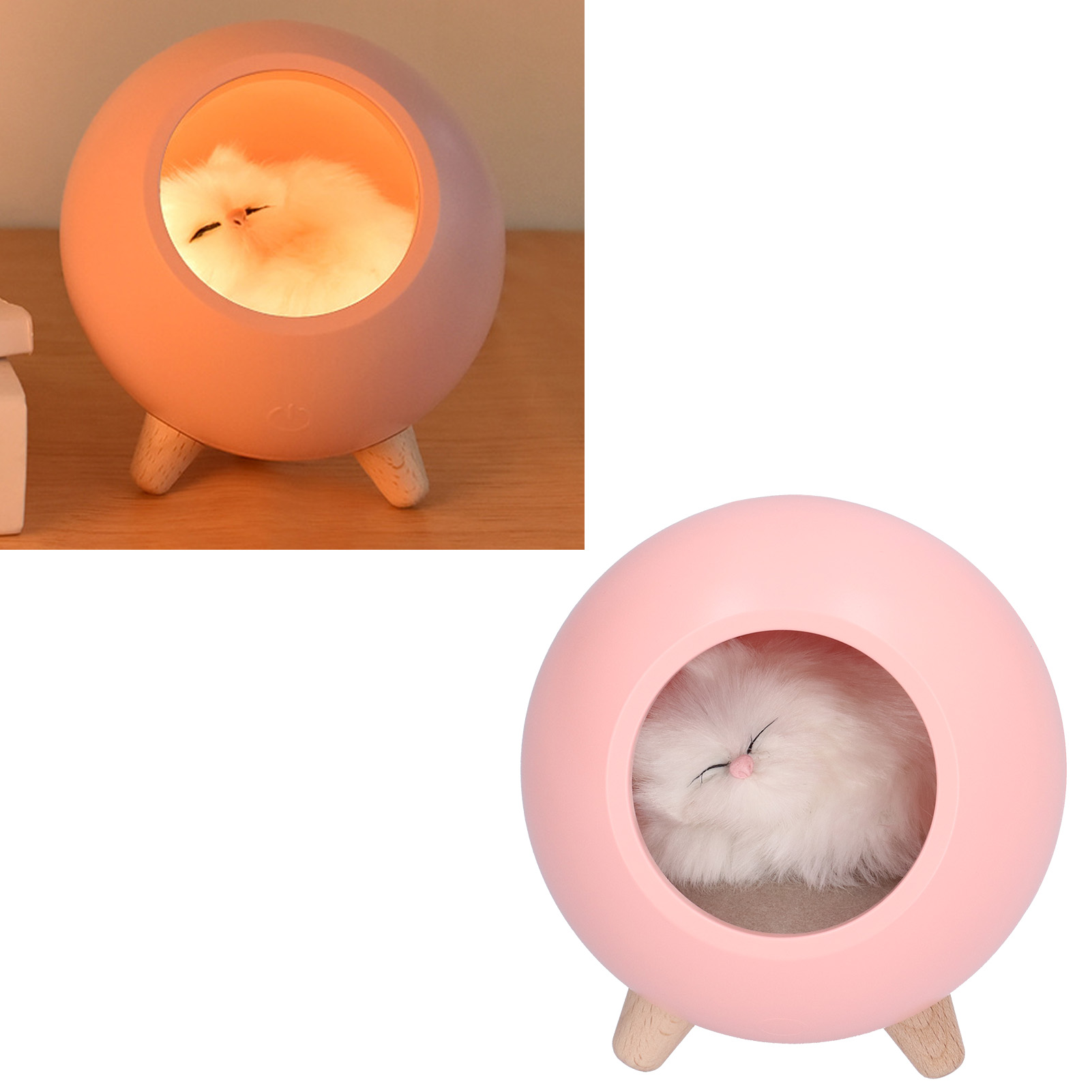Dekorative Lampe Fürs Mädchenzimmer, Usb-aufladbar, Dimmbar, Katzen-nachtlicht.