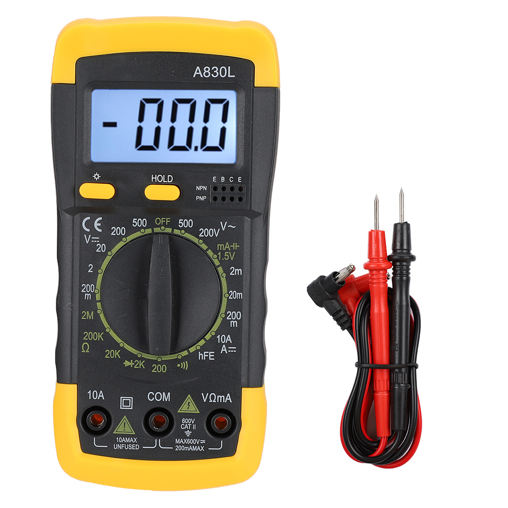 A830l Tragbares Digitalmultimeter, Blau/weiß, Nr. 2 Gelb/schwarz