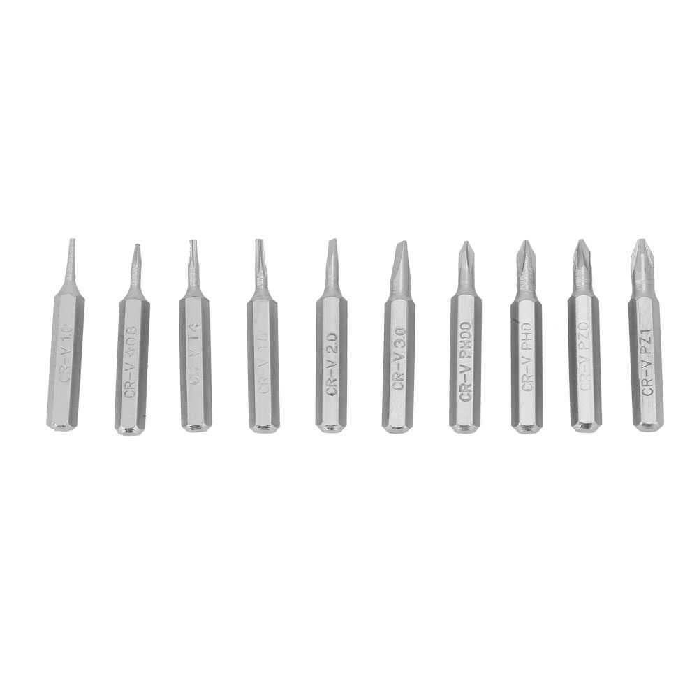Set Mit 10 Präzisionsschraubendreherbits, Schaftdurchmesser 4 Mm, Länge 28 Mm, Für Die Reparatur Von Mobiltelefonen.
