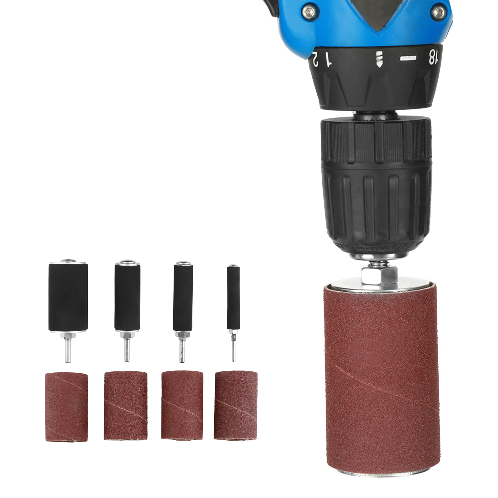 Set Mit 20 Schleiftrommeln Für Holzschleifwerkzeuge