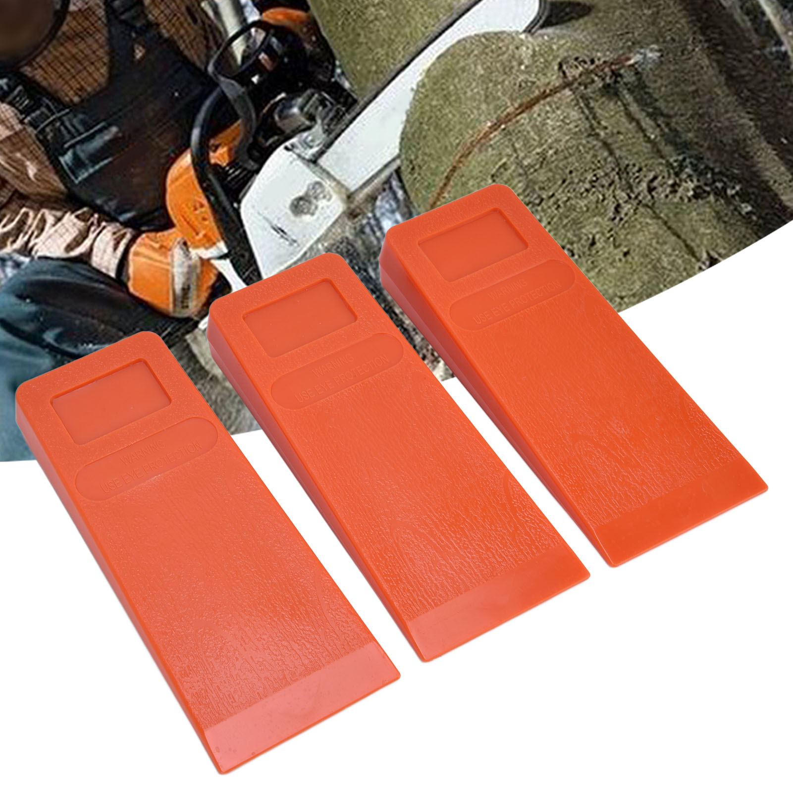 Set Mit 3 8-zoll-schneidkeilen Für Sicheres Baumfällen Mit Kettensägen
