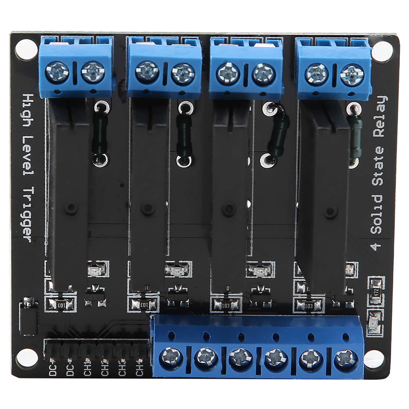 4-kanal-5-v-hochpegel-halbleiterrelaismodul, Dc/ac-steuerung Mit 240-v-2-a-sicherung