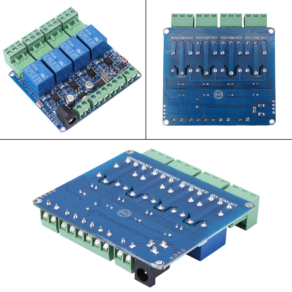 4-kanal-relaismodul Mit Vier Eingängen, Optokoppler-isolation Und Rs485-kommunikation.