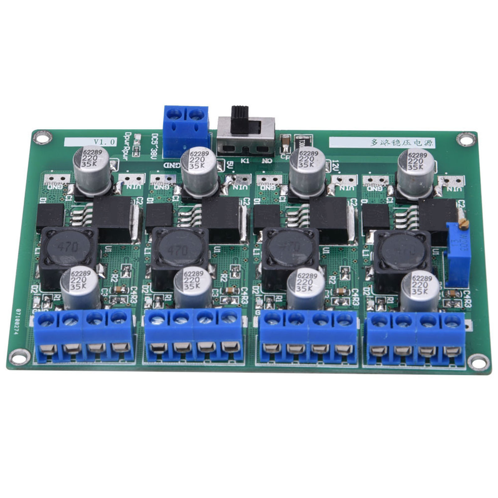 Das Lm2596 Ist Ein Mehrkanaliges, Einstellbares Netzteilmodul Mit Vier Kanälen (3,3 V, 5 V Und 12 V), Die Jeweils Eine Unabhängige Stromversorgung Ermöglichen.