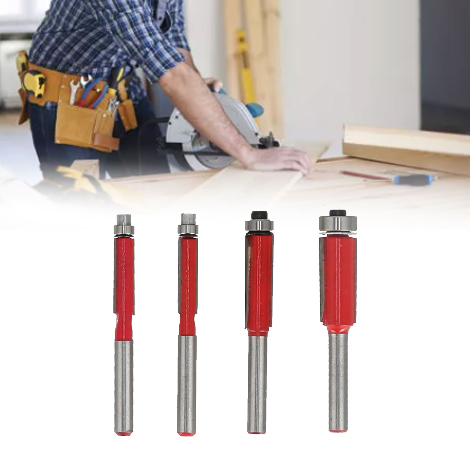 Fräskopf Mit Kugellager, Nutfräser, Profilfräser, Bündigfräser, Nutfräser, 4-teiliges Set Für Nutfräsmaschine