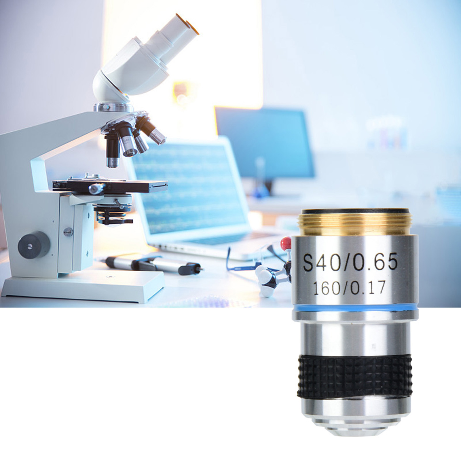 Dm-wj003 40x185 Achromatisches Objektiv Für Biologische Mikroskope 160/0,17
