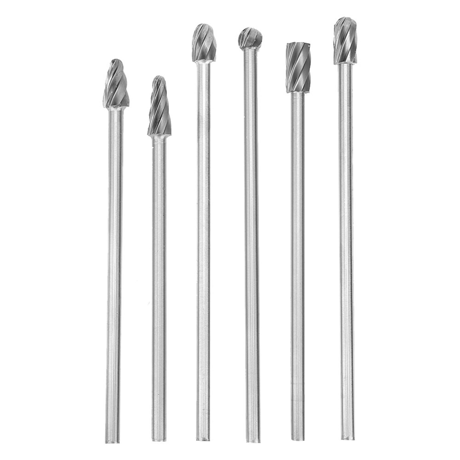 Satz Mit 6 Grobverzahnten 6×10 Mm Fräsern Für Aluminium, 150 Mm Schaftverlängerung