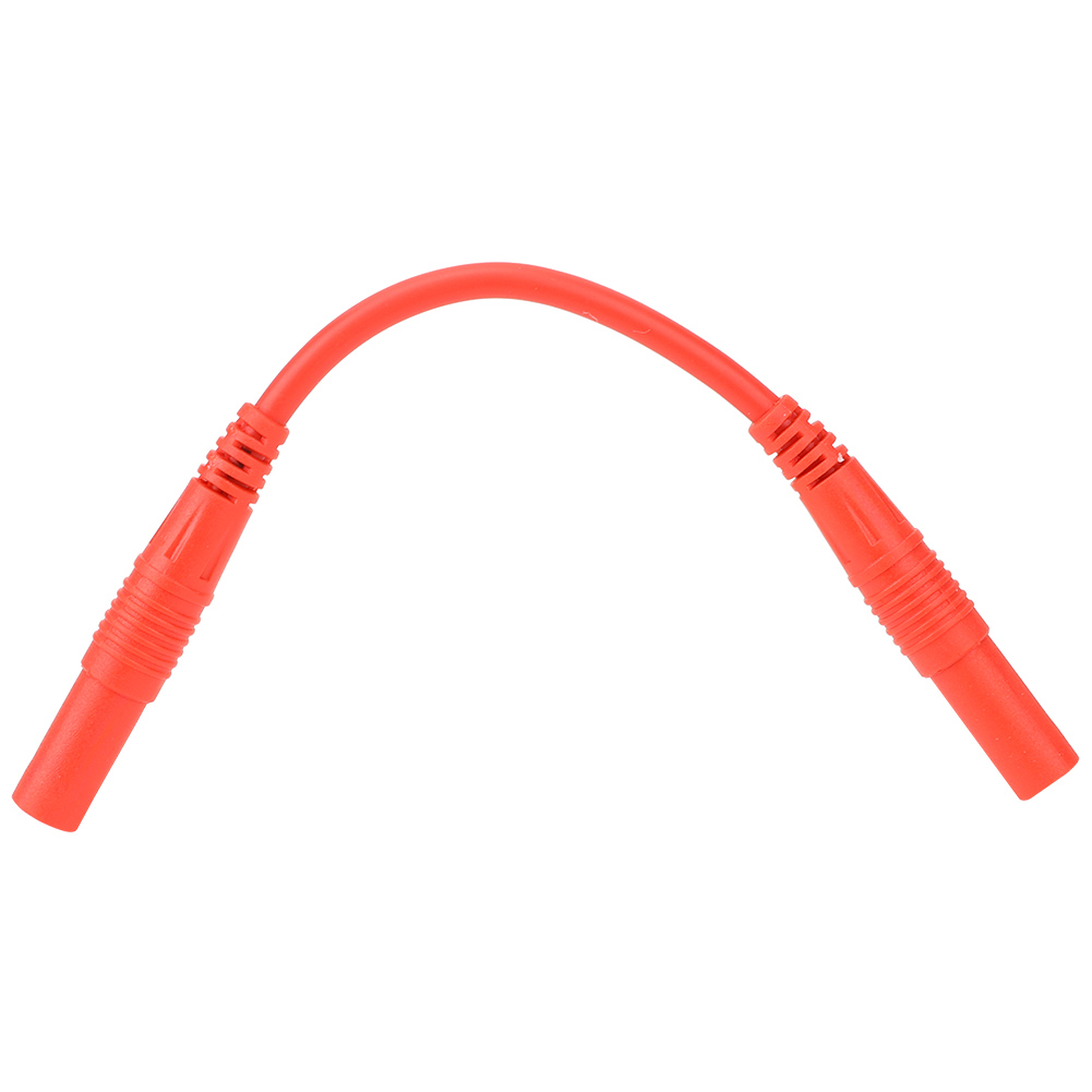 Spritzgegossenes Kabel Mit Zwei 4-mm-bananensteckern (weiblich), Rot Und Schwarz (paar).