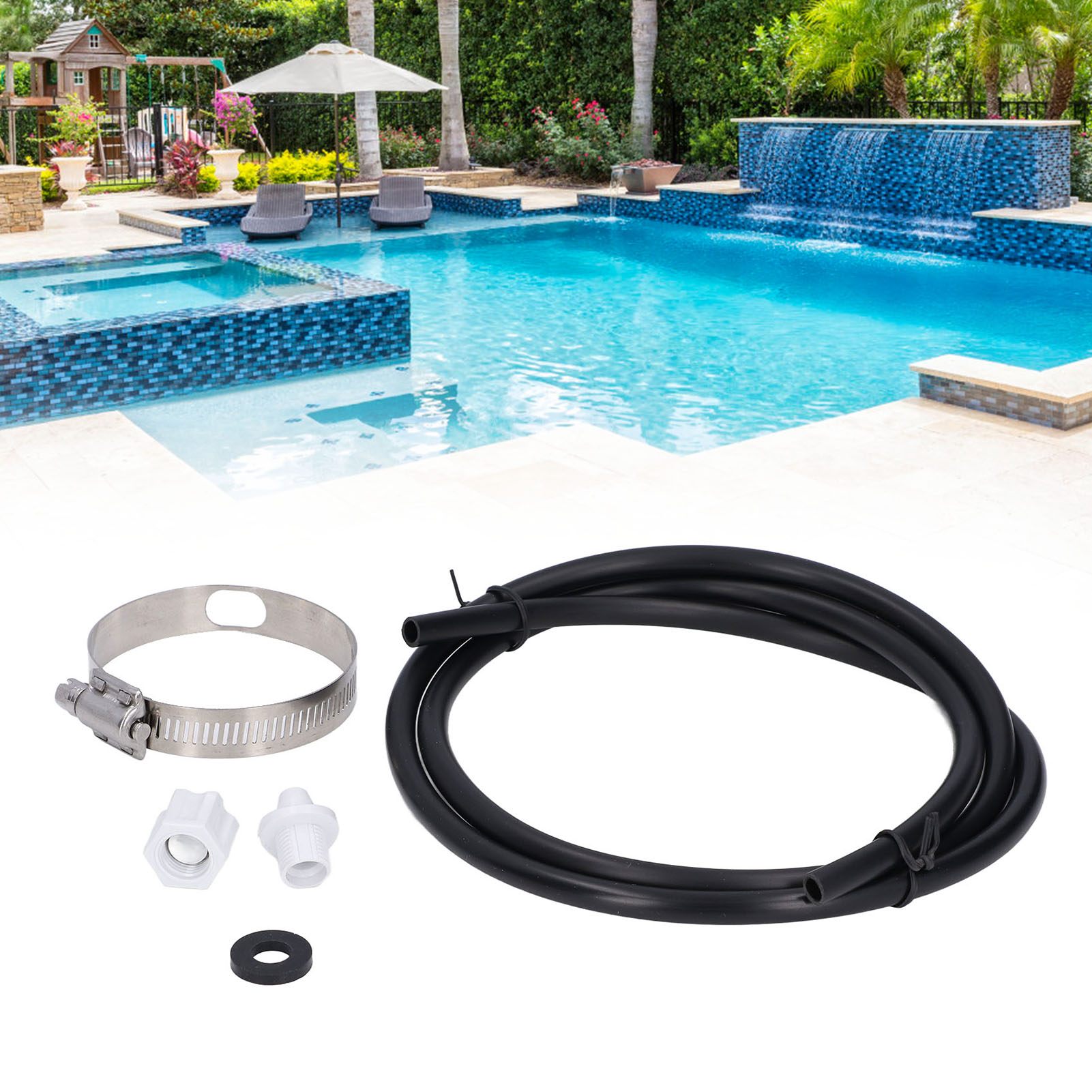 Geeignet Für Poolzubehör Der Serien Hayward Cl200 Und Cl220, Chlordosierzubehör, Muttern, Unterlegscheiben, Schlauchschellen Und 4-fuß-schlauchsets.