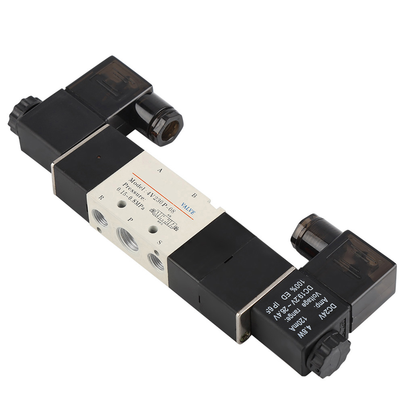 Magnetventil 4v230-08p, 3 Positionen, 5 Wege, 24 V 1/4