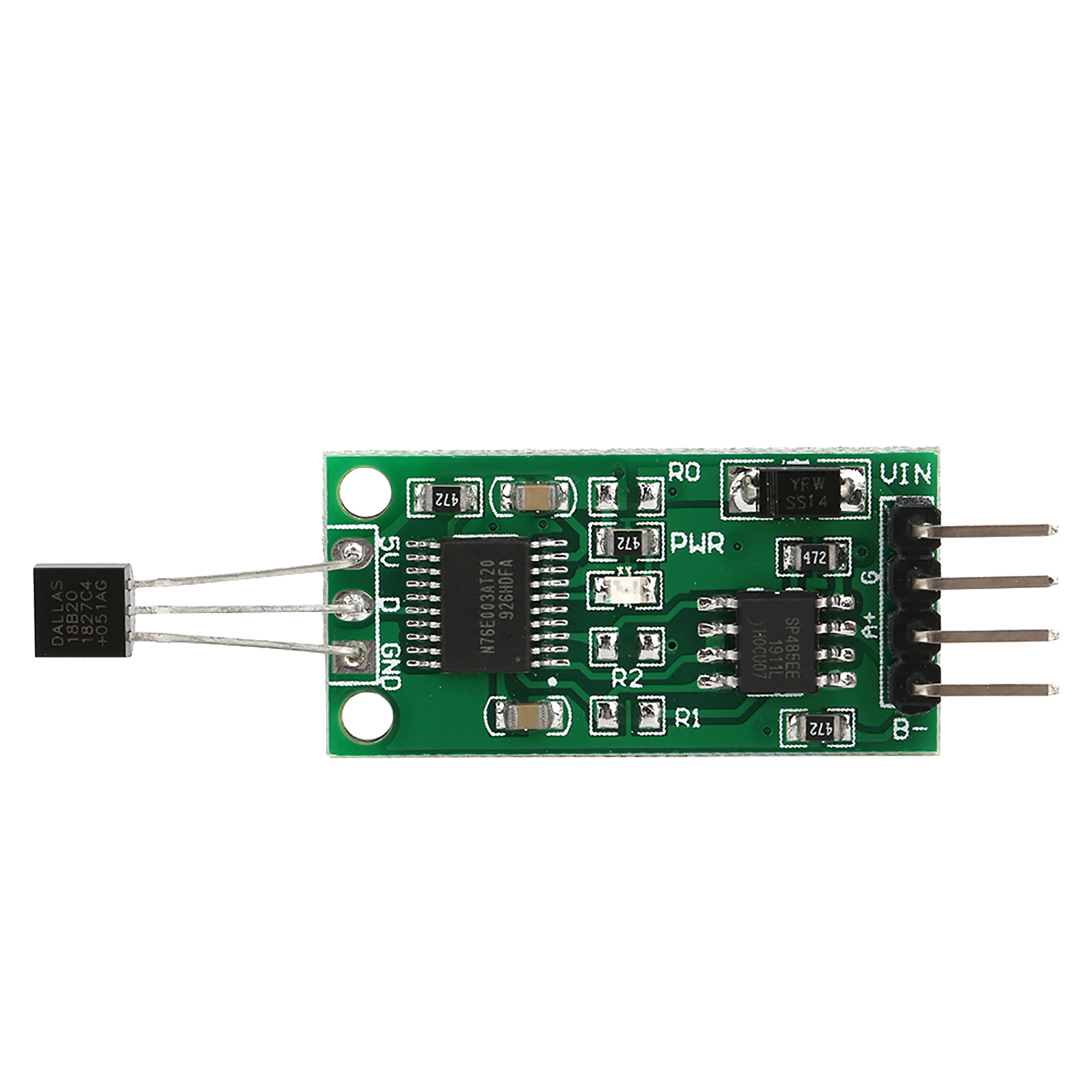 Rs485 Ttl Ds18b20 Temperatursensor, Ferndatenerfassungsmodul Über Modbus Rtu Serielle Schnittstelle, 12v 485 Speicherprogrammierbare Steuerung Mit Sensor