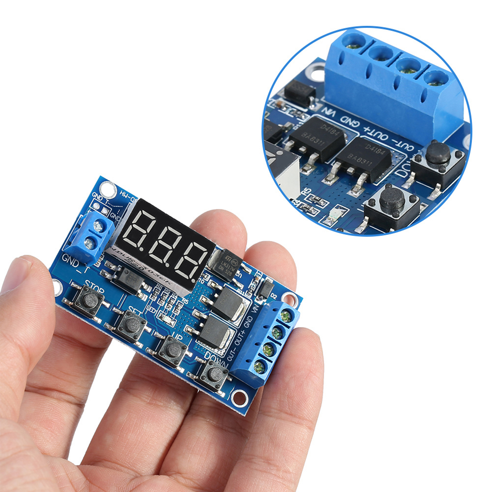 Durch Auslösen Eines Zyklischen Zeitschaltkreises Wird Das Relaismodul Durch Eine Dual-mosfet-steuerplatine Ersetzt (12 24v).