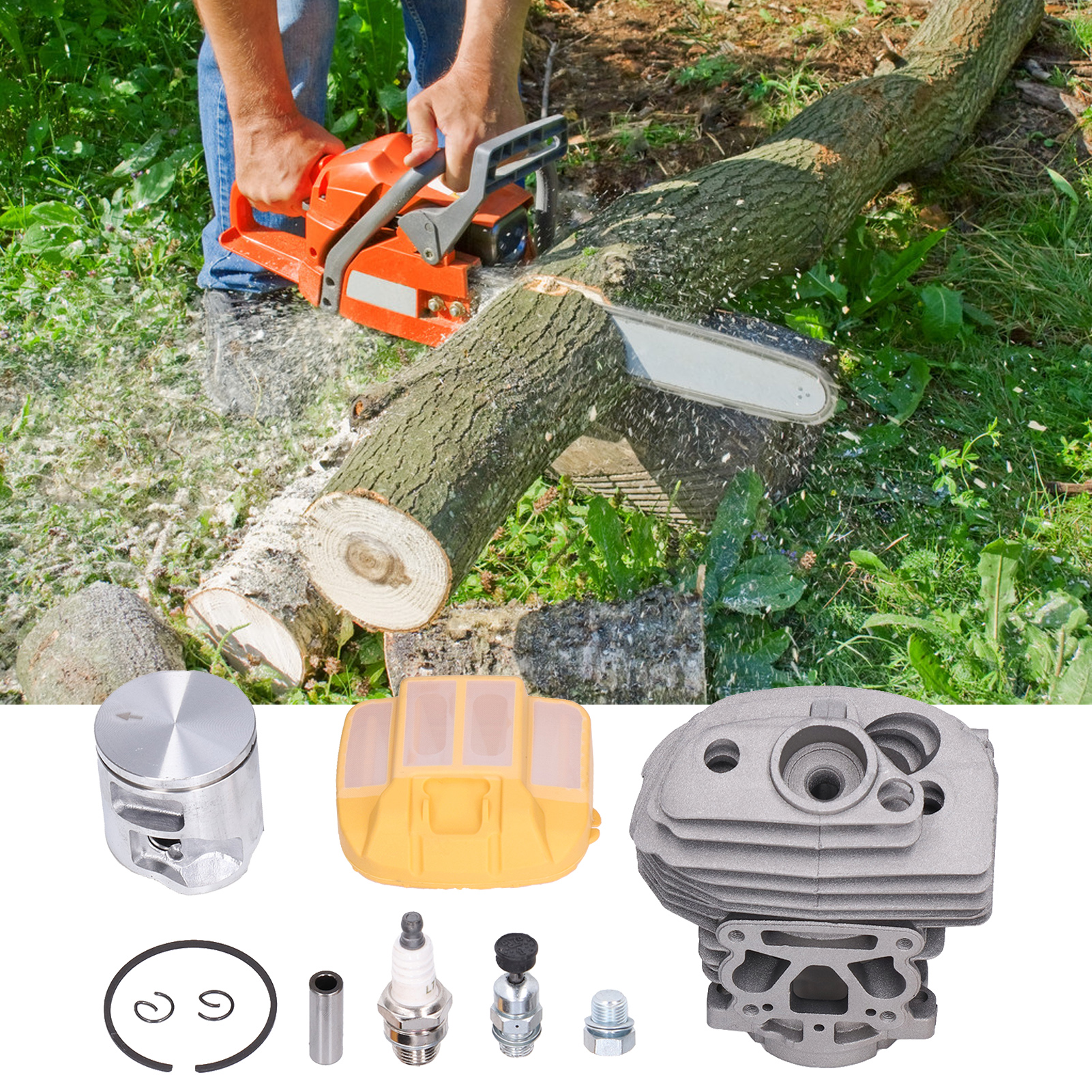 Ersatzkolben Und -zylinder Für Husqvarna 555 560 562 Xp Kettensägen: 46 Mm Kolben-zylinder-einheit, Luftfilter, Druckminderungsventil, Zündkerzen.