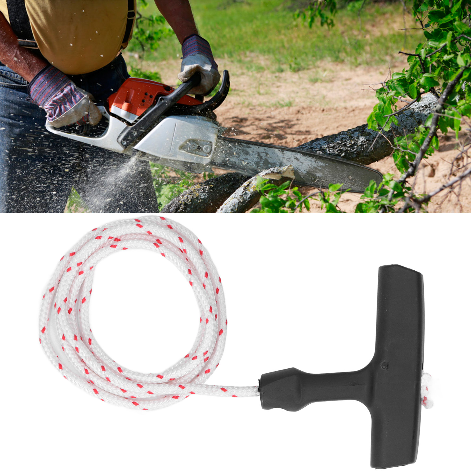 5 Stück/packung Zur Verwendung Mit Stile 038, Ms380, Ms381 Kettensägen-seilgriff-set, Universalgriff Und Seil.