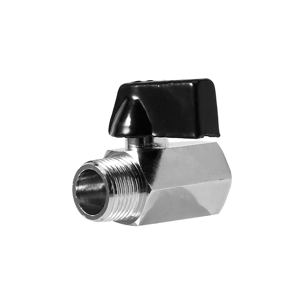 Miniatur-durchgangskugelhahn, Miniatur-kugelhahn Mit Innen- Und Außengewinde, 3/8bsp Messing