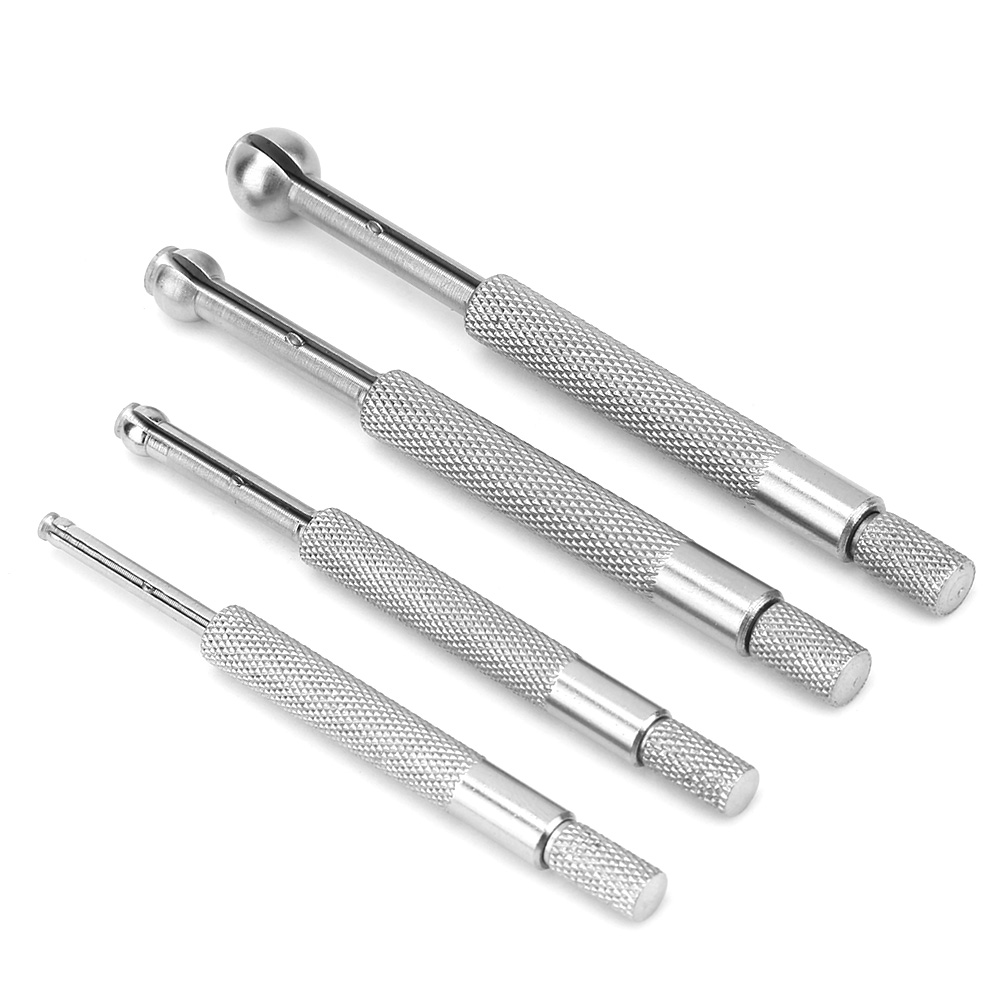 Vernickelte Teleskop-kugelgelenklehre Für Innendurchmesser, Einstellbar Von 3 Bis 13 Mm, 4-teilig