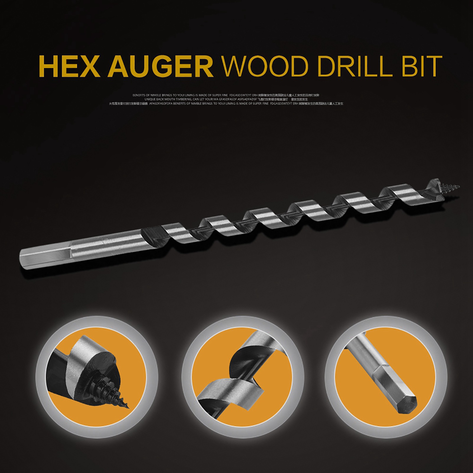 Set Mit 8 Schraubbohrern Für Die Holzbearbeitung, Verpackt In Einer Holzbox, Erhältlich Bei Amazon, Wish, Aliexpress Und In Cd-läden.