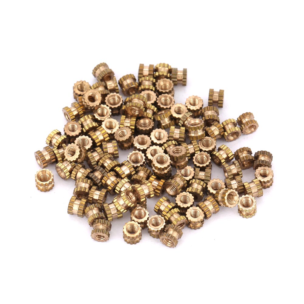 Kupfereinlage, Spritzgegossene Kupfermutter, Integriertes Kupferteil, Gerändelte Kupfermutter, Kupferblumenmutter (m23,5)
