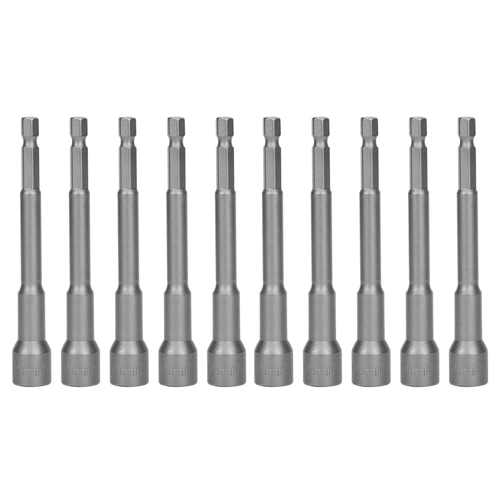10 Längliche Sechskant-schraubendreherbits, 100 Mm Lang (10 Mm Durchmesser)