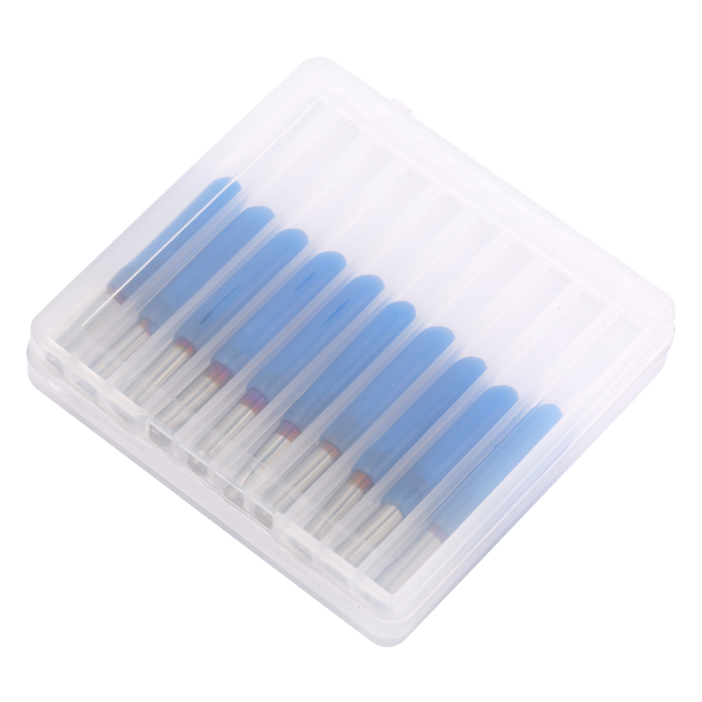 10/box 3.175 Flachboden-spitzmesser Aus Blau Plattiertem Wolframstahl/cnc-graviermesser)