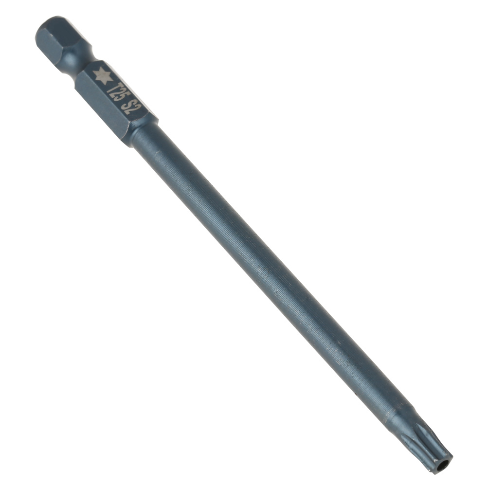 Torx S2 Schraubendreherbit Mit Loch, Einzelkopf, H6,3 Mm, 100 Mm X T25 Mm.