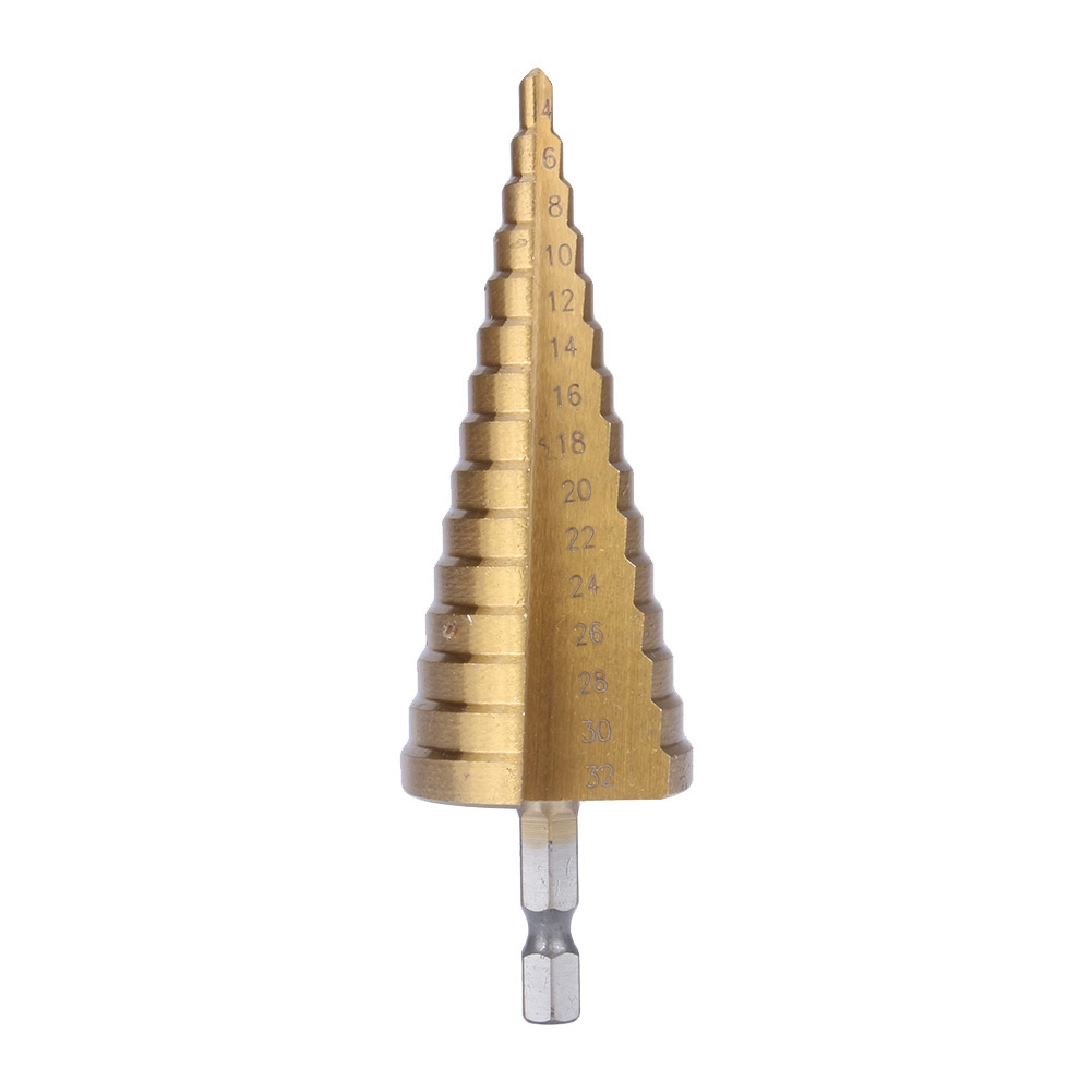 4-32 Mm Sechskant-stufenbohrer Mit Gerader Nut Aus Schnellarbeitsstahl
