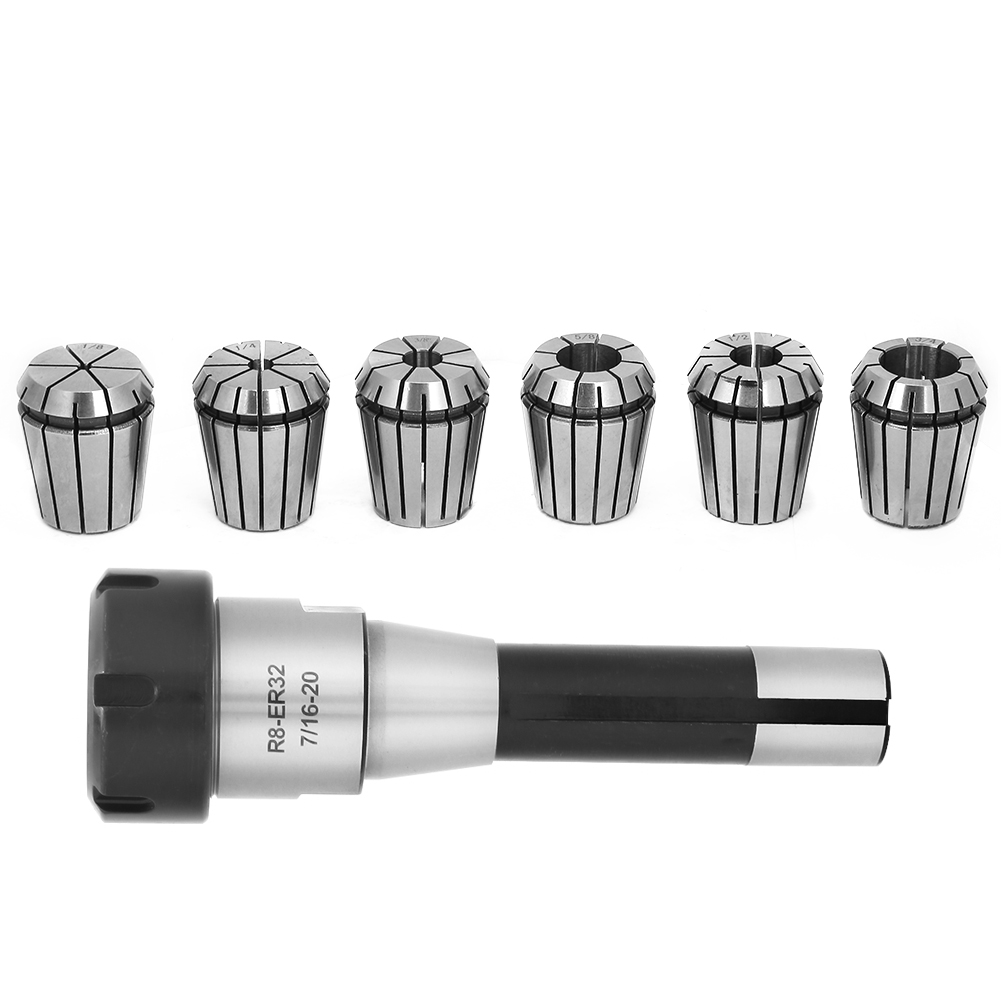 R8-er32 Fräserschaft + 6 Er32 Zoll Spannzangen